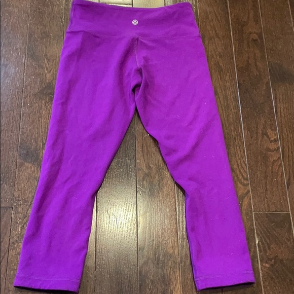 Lululemon wonderunder purple and black pants 4 - Picture 6 of 16